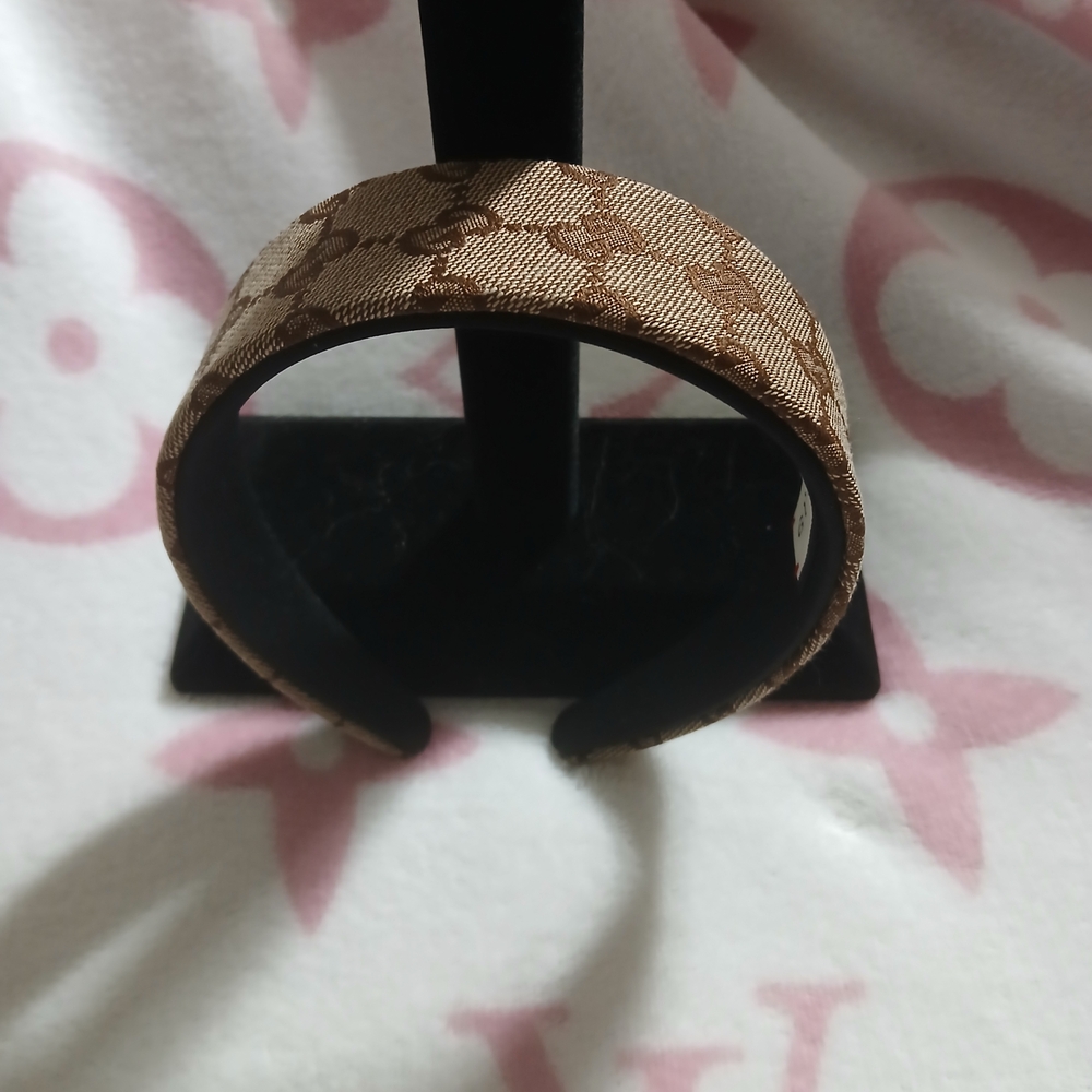 Beige and Brown Patterned Headband